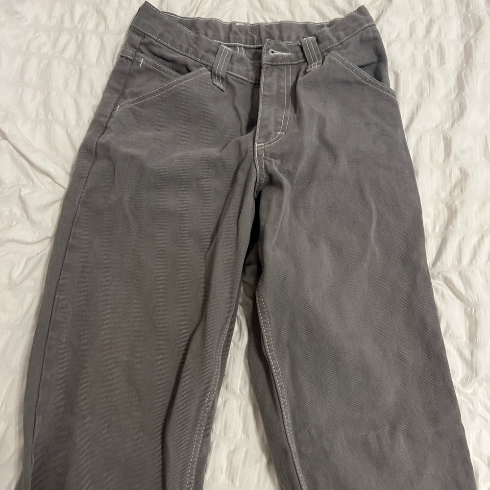 Gray Casual Pants